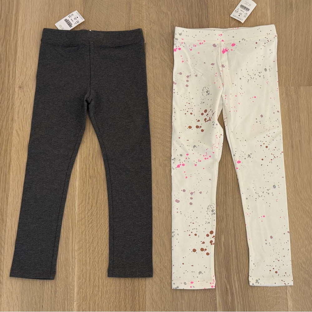 NWT CREWCUTS by J. Crew Leggings (2 Pairs Lot) Size 5/6 Years